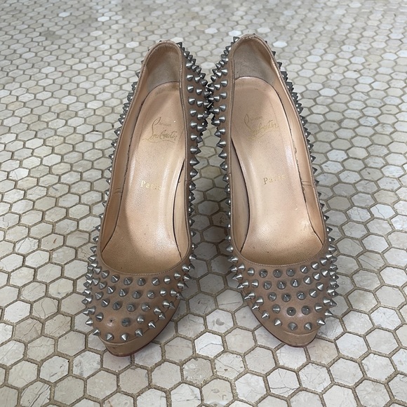Women's Christian Louboutin, Bianca Spikes 140, 39 EU, 9 US - Picture 6 of 7